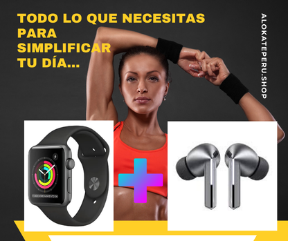 ⌚🎧 COMBO TECNOLÓGICO 🔥🔥🔥